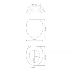 WENKO Siège WC premium Stag - MDF (panneau de fibres à densité moyenne) - Marron 7 WENKO Siège WC premium Stag - MDF (panneau de fibres à densité moyenne) - Marron -Accessoires de salle de bain Soldes 1000271174 210608 11192300436 SKETCH DETAILS P000000001000271174 sketch