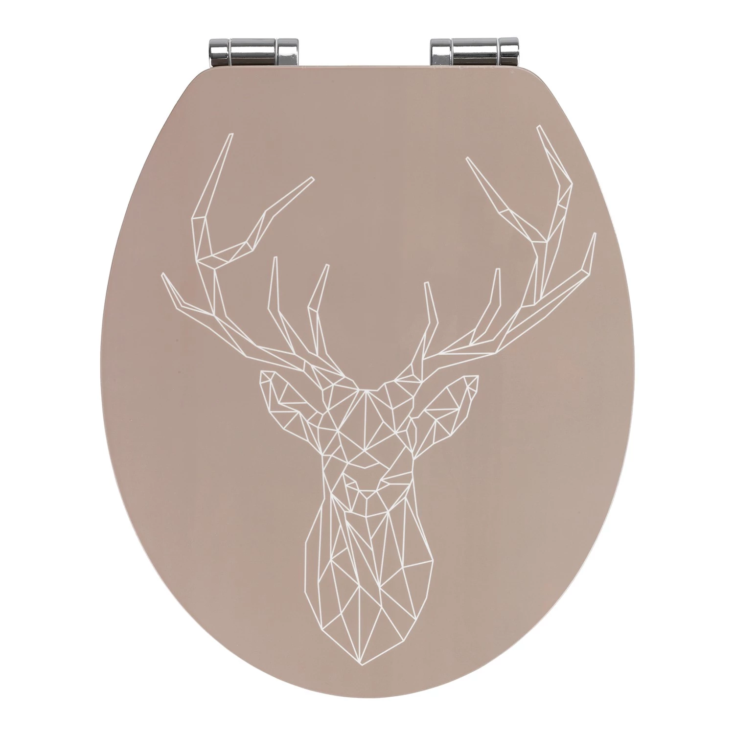 WENKO Siège WC premium Stag - MDF (panneau de fibres à densité moyenne) - Marron 1 WENKO Siège WC premium Stag - MDF (panneau de fibres à densité moyenne) - Marron