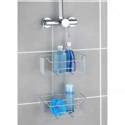 WENKO Serviteur de douche Milo - Acier inoxydable - Argenté -Accessoires de salle de bain Soldes 1000271180 210608 11200200482 MOOD DETAILS P000000001000271180 mood