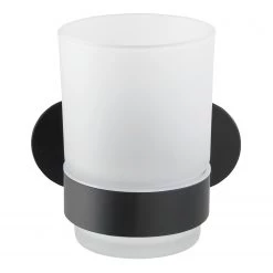 WENKO Portes brosses à dents Uno Orea - acier inoxydable - Noir