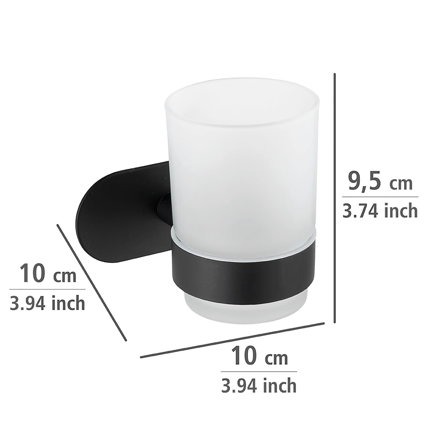 WENKO Portes brosses à dents Uno Orea - acier inoxydable - Noir 6 WENKO Portes brosses à dents Uno Orea - acier inoxydable - Noir – Image 6