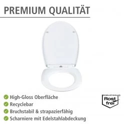 WENKO Siège WC premium Tucan High Gloss - Acier inoxydable - Multicolore -Accessoires de salle de bain Soldes 1000271185 210608 11201600495 DETAILS P000000001000271185