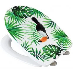 WENKO Siège WC premium Tucan High Gloss - Acier inoxydable - Multicolore -Accessoires de salle de bain Soldes 1000271185 210608 11201900498 DETAILS P000000001000271185