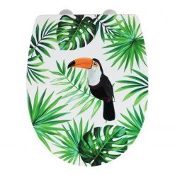 WENKO Siège WC premium Tucan High Gloss - Acier inoxydable - Multicolore
