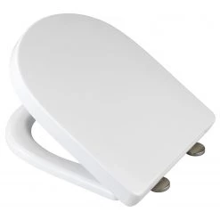 WENKO Siège de WC Exclusive Nr. 10 - Acier inoxydable / Duroplast - Blanc -Accessoires de salle de bain Soldes 1000271207 210608 11215700610 DETAILS P000000001000271207