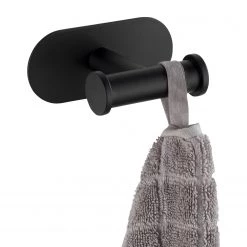 WENKO Patère Duo Orea - acier inoxydable - Noir -Accessoires de salle de bain Soldes 1000271210 210608 11220600620 MOOD DETAILS P000000001000271210 mood