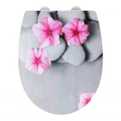 WENKO Siège WC Pretty - Acier inoxydable / Thermoplastique - Multicolore