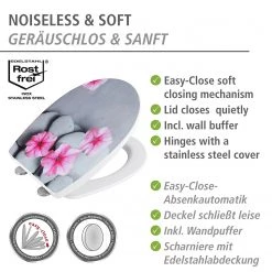 WENKO Siège WC Pretty - Acier inoxydable / Thermoplastique - Multicolore -Accessoires de salle de bain Soldes 1000271217 210608 11242100767 DETAILS P000000001000271217