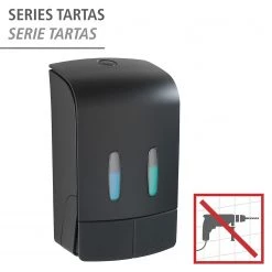 WENKO Distributeur de désinfectant Tartas - Matière plastique ABS - Noir -Accessoires de salle de bain Soldes 1000271221 210608 11251700823 DETAILS P000000001000271221