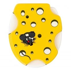 WENKO Siège WC Speedy - MDF (panneau de fibres à densité moyenne) - Multicolore