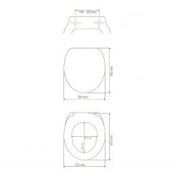 WENKO Siège WC Caretta - Acier inoxydable / Duroplast - Bleu 10 WENKO Siège WC Caretta - Acier inoxydable / Duroplast - Bleu -Accessoires de salle de bain Soldes 1000271228 210608 11260900870 SKETCH DETAILS P000000001000271228 sketch