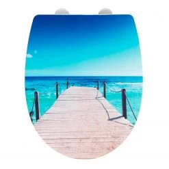 WENKO Siège WC Infinity - Acier inoxydable / Thermoplastique - Multicolore