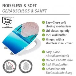 WENKO Siège WC Infinity - Acier inoxydable / Thermoplastique - Multicolore -Accessoires de salle de bain Soldes 1000271229 210608 11240000747 DETAILS P000000001000271229