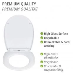 WENKO Siège WC Infinity - Acier inoxydable / Thermoplastique - Multicolore -Accessoires de salle de bain Soldes 1000271229 210608 11242400771 DETAILS P000000001000271229