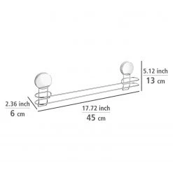 WENKO Porte-serviettes Osimo Plus - Acier inoxydable / Polyéthylène - Chrome -Accessoires de salle de bain Soldes 1000271230 210608 11263000892 SKETCH DETAILS P000000001000271230 sketch