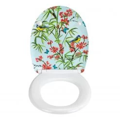 WENKO Siège WC Natura - Acier inoxydable / Duroplast - Multicolore -Accessoires de salle de bain Soldes 1000271234 210608 11261400876 DETAILS P000000001000271234