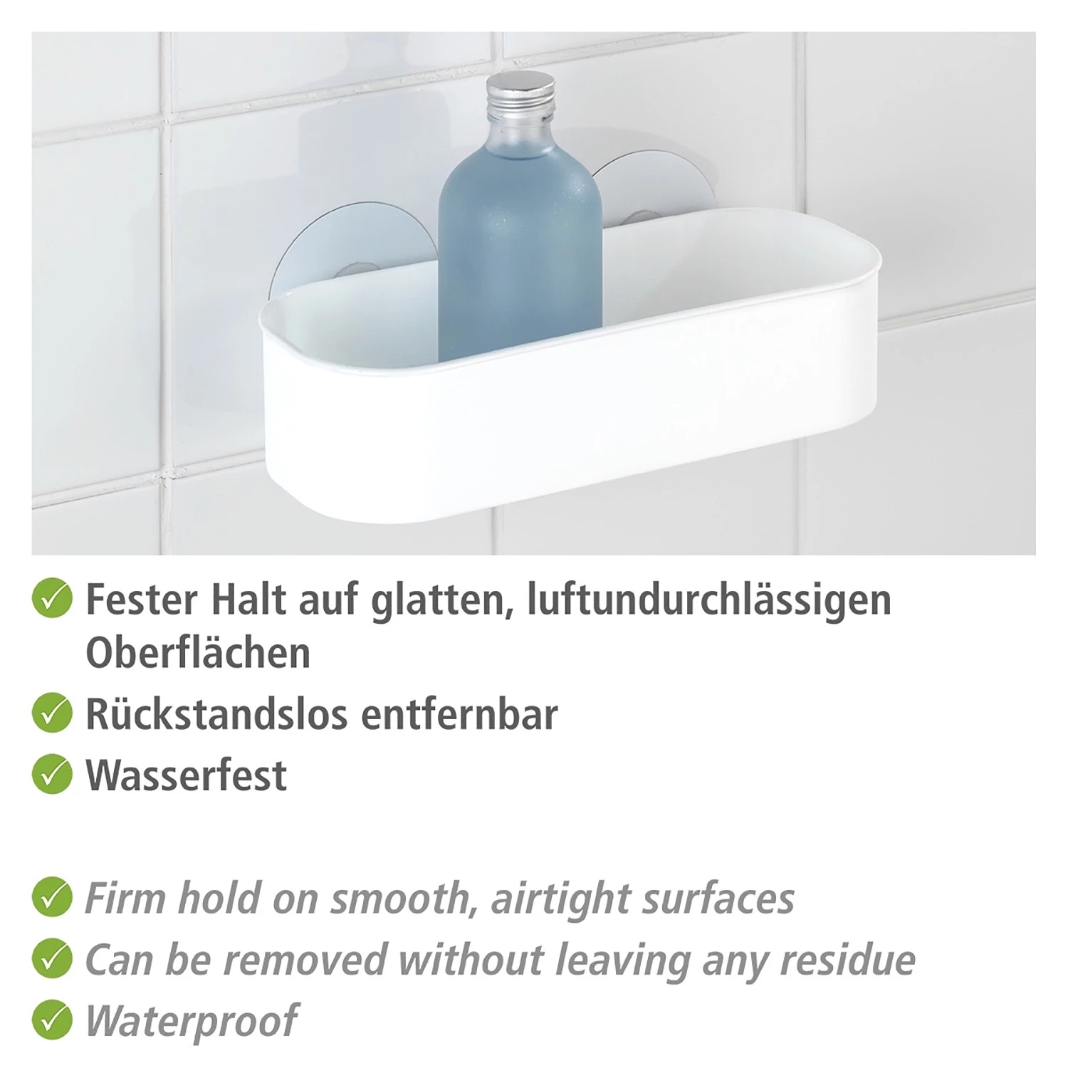 WENKO Étagères murales Osimo (lot de 2) - Plastique (PET) / Polypropylène - Blanc 2 WENKO Étagères murales Osimo (lot de 2) - Plastique (PET) / Polypropylène - Blanc – Image 2