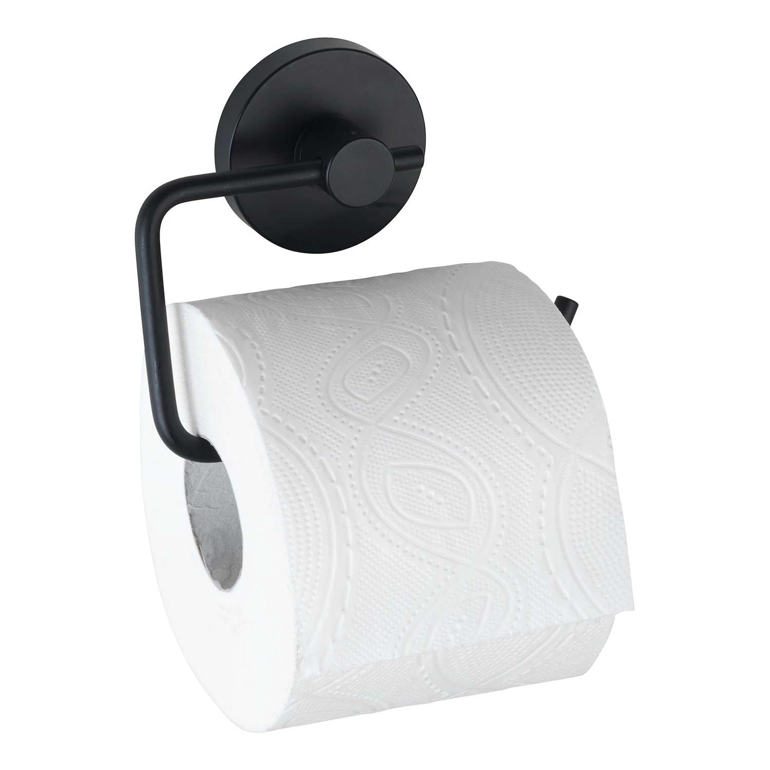 WENKO Porte papier toilette Milazzo Vacuum-Loc - Acier inoxydable - Noir 1 WENKO Porte papier toilette Milazzo Vacuum-Loc - Acier inoxydable - Noir