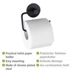WENKO Porte papier toilette Milazzo Vacuum-Loc - Acier inoxydable - Noir 10 WENKO Porte papier toilette Milazzo Vacuum-Loc - Acier inoxydable - Noir -Accessoires de salle de bain Soldes 1000271249 210608 11261600879 DETAILS P000000001000271249