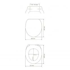 WENKO Siège WC Cuore - Acier inoxydable / Duroplast - Multicolore 12 WENKO Siège WC Cuore - Acier inoxydable / Duroplast - Multicolore -Accessoires de salle de bain Soldes 1000271257 210608 11265300912 SKETCH DETAILS P000000001000271257 sketch