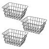 WENKO Paniers Viana (lot de 3) - Acier inoxydable - Noir