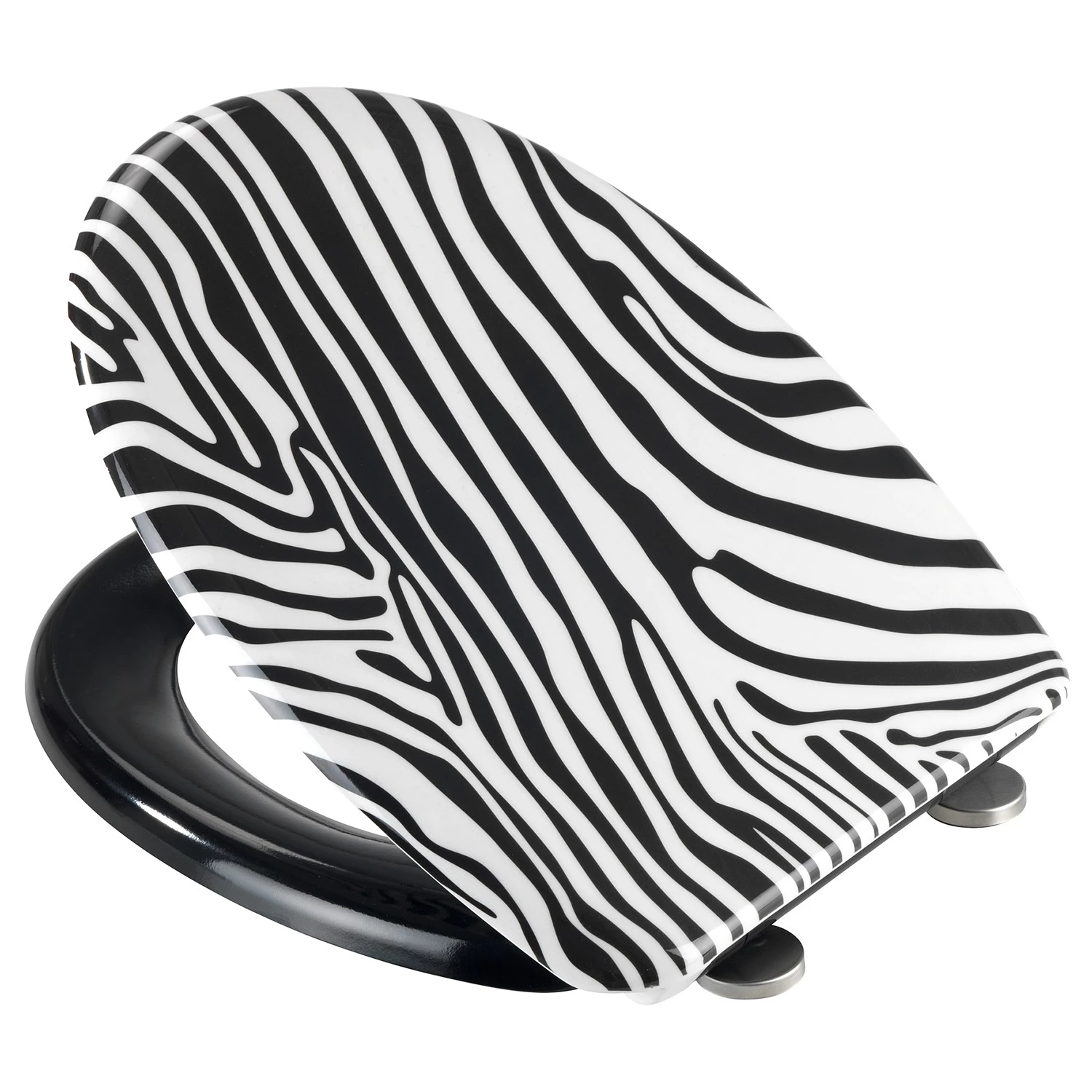 WENKO Siège WC Wild - Acier inoxydable / Duroplast - Multicolore 3 WENKO Siège WC Wild - Acier inoxydable / Duroplast - Multicolore – Image 3