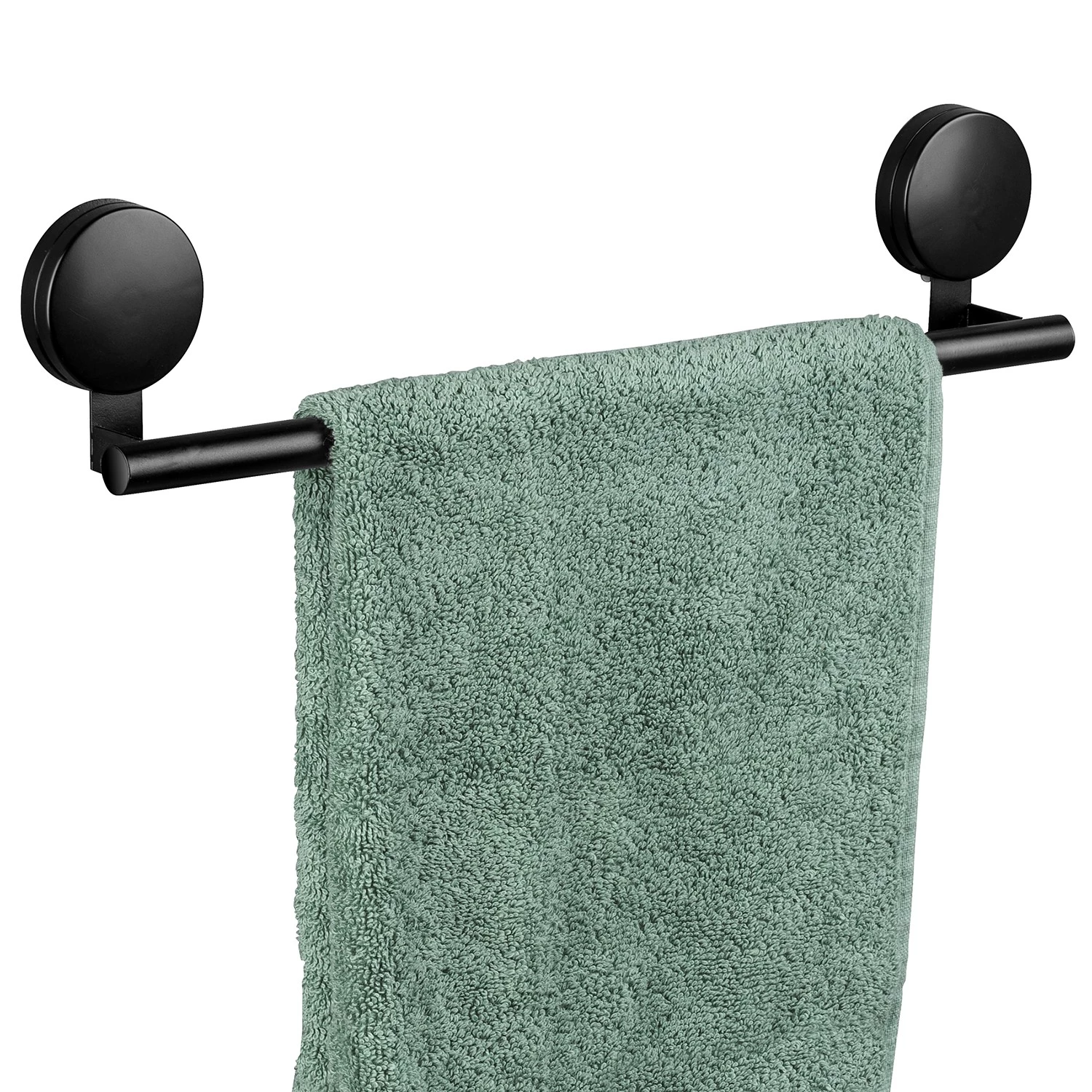 WENKO Porte-serviettes Pavia - Acier inoxydable / ABS - Noir 2 WENKO Porte-serviettes Pavia - Acier inoxydable / ABS - Noir – Image 2