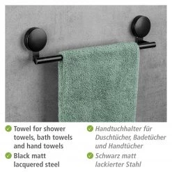 WENKO Porte-serviettes Pavia - Acier inoxydable / ABS - Noir 10 WENKO Porte-serviettes Pavia - Acier inoxydable / ABS - Noir -Accessoires de salle de bain Soldes 1000271278 210608 11293301051 DETAILS P000000001000271278