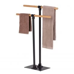 WENKO Porte-serviettes sur pied Forli - Acier inoxydable - Naturel -Accessoires de salle de bain Soldes 1000271281 210608 11324101206 DETAILS P000000001000271281