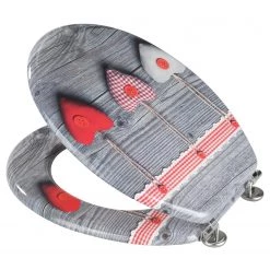 WENKO Siège WC Bavarian Hearts - MDF (panneau de fibres à densité moyenne) - Multicolore -Accessoires de salle de bain Soldes 1000271300 210608 11300101078 DETAILS P000000001000271300