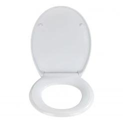 WENKO Siège WC premium Colonia - Acier inoxydable / Duroplast - Blanc -Accessoires de salle de bain Soldes 1000271303 210608 11301601088 DETAILS P000000001000271303