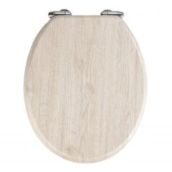 Accessoires de salle de bain Soldes 7 WENKO Siège WC Chêne - MDF (panneau de fibres à densité moyenne) - Gris
