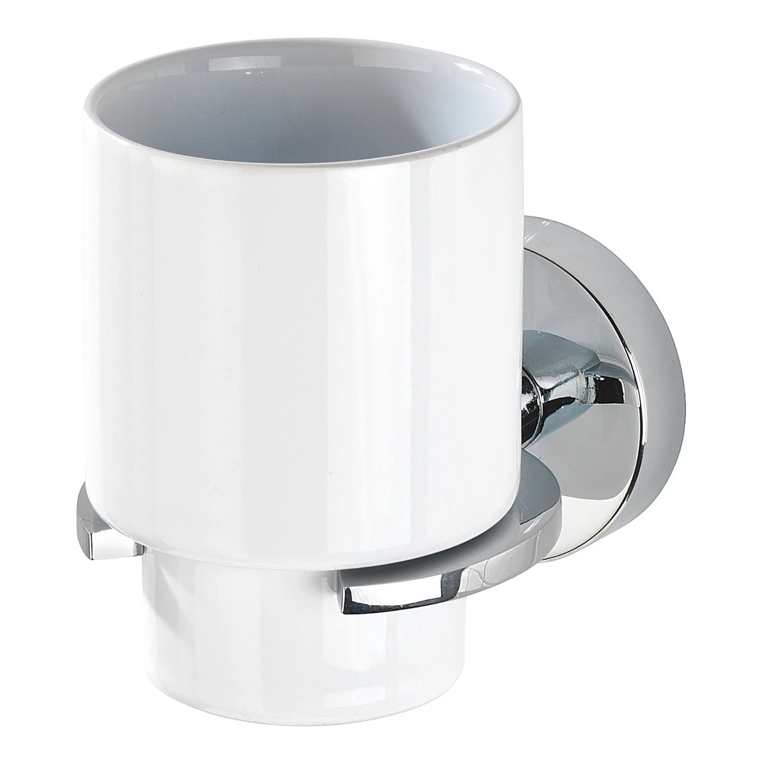 WENKO Verres à dents Capri - Zinc moulé sous pression / Céramique - Blanc 1 WENKO Verres à dents Capri - Zinc moulé sous pression / Céramique - Blanc