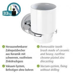 WENKO Verres à dents Capri - Zinc moulé sous pression / Céramique - Blanc 13 WENKO Verres à dents Capri - Zinc moulé sous pression / Céramique - Blanc -Accessoires de salle de bain Soldes 1000271314 210608 11323301198 DETAILS P000000001000271314