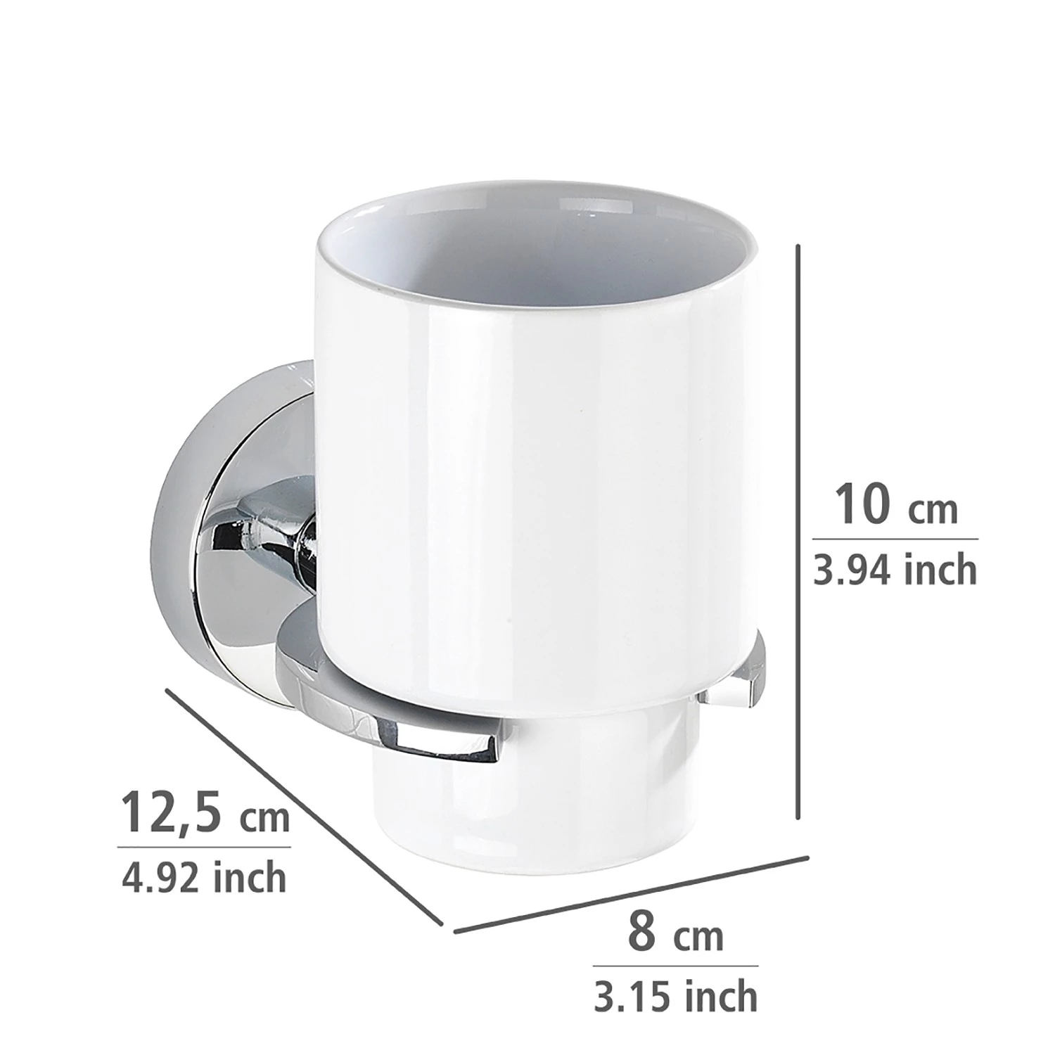 WENKO Verres à dents Capri - Zinc moulé sous pression / Céramique - Blanc 7 WENKO Verres à dents Capri - Zinc moulé sous pression / Céramique - Blanc – Image 7