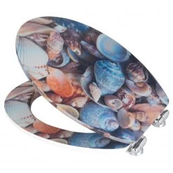 WENKO Siège WC coquillage - MDF (panneau de fibres à densité moyenne) - Multicolore -Accessoires de salle de bain Soldes 1000271322 210608 11315501171 DETAILS P000000001000271322