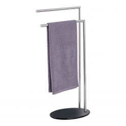 WENKO Porte-serviettes sur pied Atlanta - Acier inoxydable - Argenté