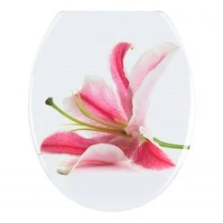 WENKO Siège WC Orchid - Acier inoxydable / Duroplast - Multicolore