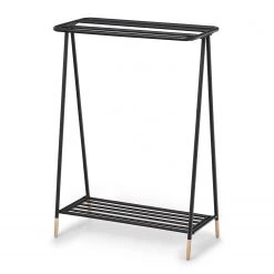 Zeller Porte-serviettes sur pied Isola - Noir