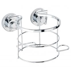 WENKO Porte sèche-cheveux Power-Loc Bovino - Acier inoxydable - Argenté