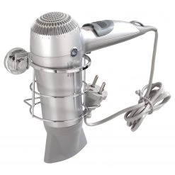 WENKO Porte sèche-cheveux Power-Loc Bovino - Acier inoxydable - Argenté -Accessoires de salle de bain Soldes 1000273976 210618 14061000041 DETAILS P000000001000273976