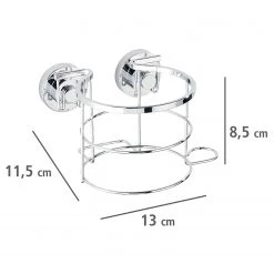 WENKO Porte sèche-cheveux Power-Loc Bovino - Acier inoxydable - Argenté -Accessoires de salle de bain Soldes 1000273976 210618 14061000042 SKETCH DETAILS P000000001000273976 sketch