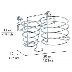 WENKO Porte sèche-cheveux Classic - Acier chromé 7 WENKO Porte sèche-cheveux Classic - Acier chromé -Accessoires de salle de bain Soldes 1000274072 210618 14062700232 SKETCH DETAILS P000000001000274072 sketch