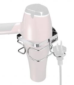 WENKO Porte sèche-cheveux TurboFIX - Acier inoxydable - Argenté