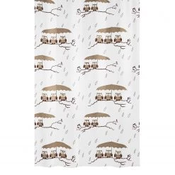 Kleine Wolke Rideau de douche Eulen - Polyester - Taupe - 180 x 180 cm