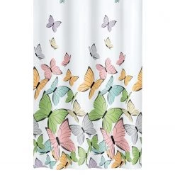 Kleine Wolke Rideau de douche Butterflies - Polyester - Multicolore - 180 x 180 cm