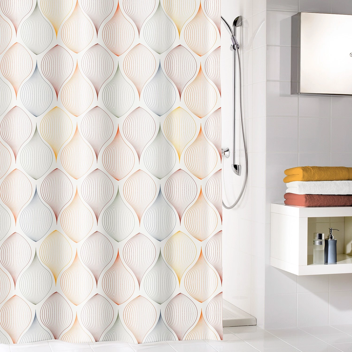 Kleine Wolke Rideau de douche Magic - Polyester - Multicolore - 120 x 200 cm 2 Kleine Wolke Rideau de douche Magic - Polyester - Multicolore - 120 x 200 cm – Image 2