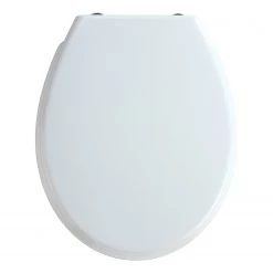 WENKO Siège WC Bilbao - Acier inoxydable - Blanc