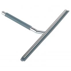 WENKO Raclette de douche Cave - Acier inoxydable / Silicone - Argenté -Accessoires de salle de bain Soldes 1000287135 210827 13301300079 DETAILS P000000001000287135