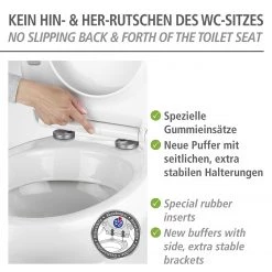 WENKO Siège WC Rieti - Acier inoxydable - Blanc -Accessoires de salle de bain Soldes 1000287136 210827 133014000815 ICON DETAILS P000000001000287136 icon seal